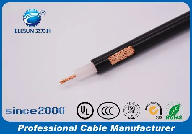 RG 11 סוג CCTV Cable Shield plenum כבל וידאו קואקסיאלי